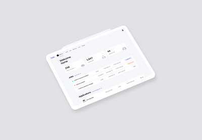 TheHub - Startup Home app applicants clean dashboard design find interface jobs kanban product design search ui user experience user interface ux web web design white work