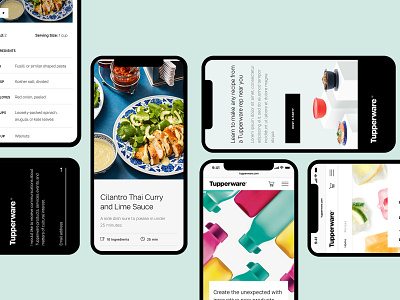 Tupperware ali adams bottle carousel cart cook cooking design ecommerce hero ingredients kitchen kitchenware nav pdp product product design recipes selector tupperware ui