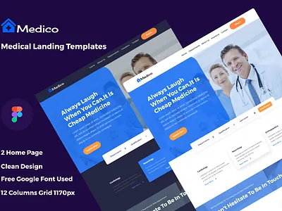 Medico-Medical Landing Page app design landingpage landingpagedesign medical design medical landing page minimal design ui ui ux ux web design webdesign website