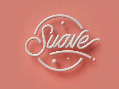 Suave chill cinema cinema4d illustration lettering type