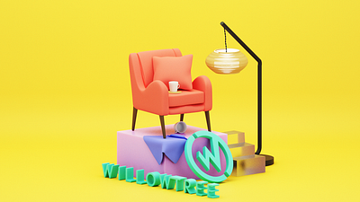 Prop Time 3d blender3d chair cute isometric