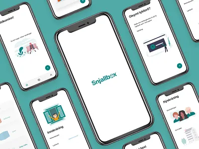 Postbox app design app app design design iceland illustration minimal simple simple design ui ux vefskolinn web
