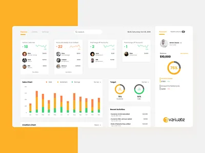 EVA-luate Pipeline Page app branding business credit dashboad dashboard ui debt design flat icon loan minimal pipeline sales sales dashboard ui ux vector web website