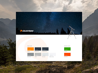 Celestron UI Kit branding design ecommerce modern optical styleguide telescope ui ui kit ux uxui uxui design web website