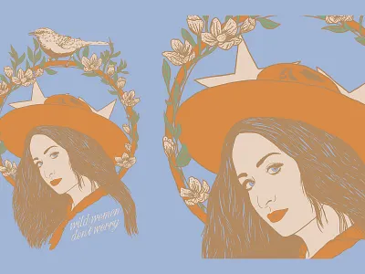 Margo Price Poster colorado country music cowgirl denver illustration art margo price mocking bird music art nashville tennessee western