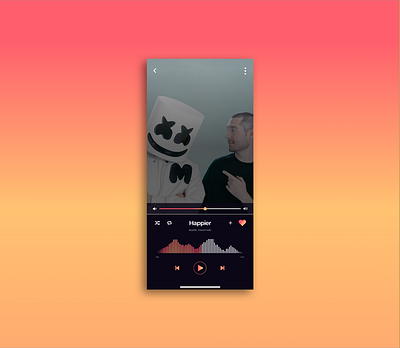 Daily UI | 009 | Music Player 009 app bastille dailyui dailyuichallenge design music music player ui ux visual design warm colors