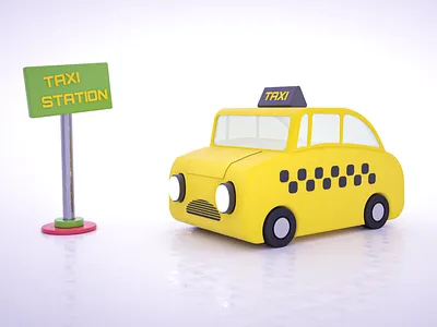 Taxi Station 3d abstract c4d cinema4d concept design illustration iran modeling octane tehran