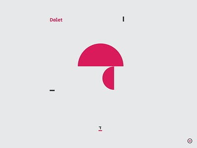 Dalet 22 days of type 22daysoftype 36 days of type 36daysoftype abstract daled dalet design art geometric hebrew hebrew letter letter lettering letters minimal minimalistic poster poster design typography typography art