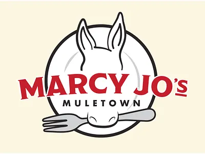 Marcy Jo's Muletown columbia food fork logo mule muletown plate restaurant tennessee