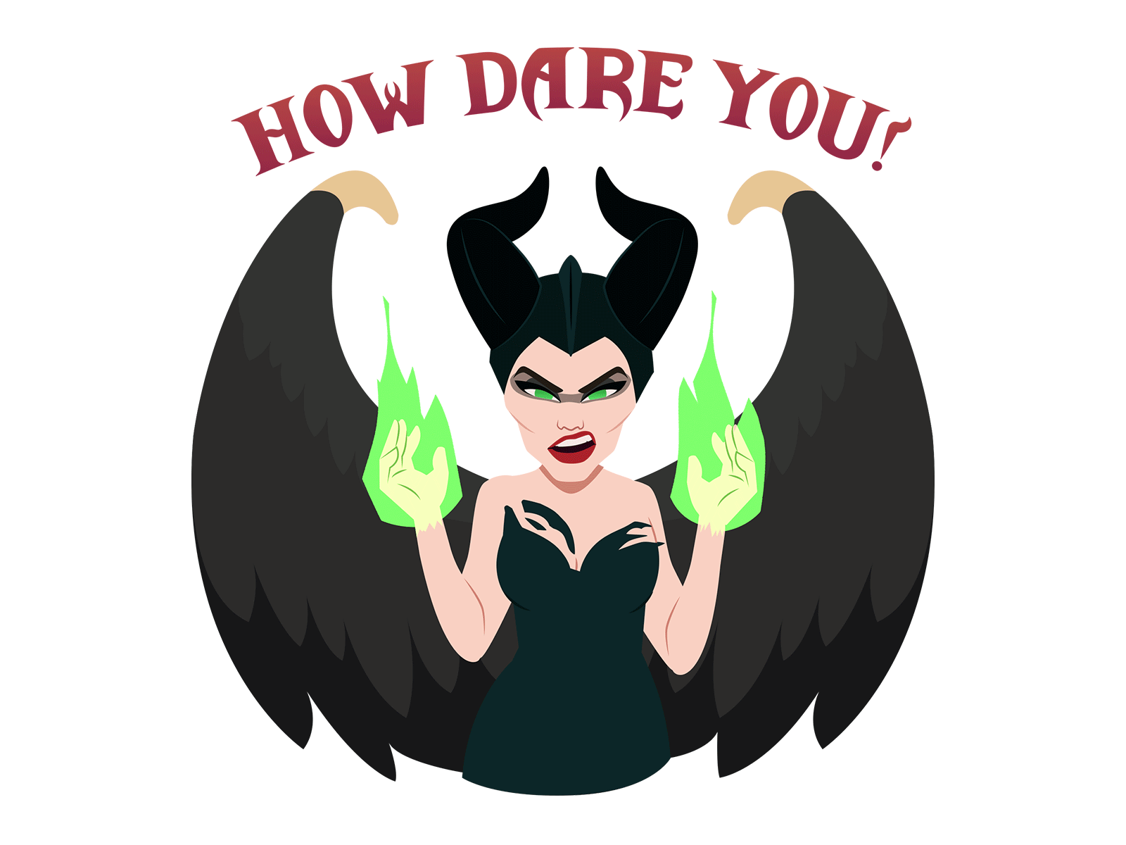 Disney's Maleficent: Mistress of Evil Messaging Sticker 2d after effects animation character animation disney gif illustration motion sticker vector