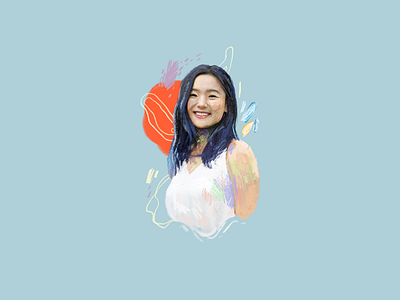 Self Portrait C affinity design affinity designer asian background background art black and white colors dartmouth dorothy qu face girl minimalist modern photography portrait procreate self portrait sketchy