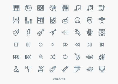 Music icon set design icon icon design icon designs icon set iconography icons icons set illustration instruments music ui