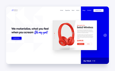 Landing Page Concept design ui ux vx