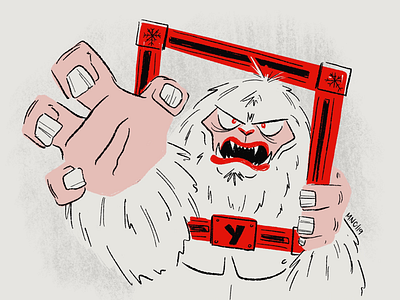 Y is for YETI abc of horrors character design design illustration mid century retro vintage yeti