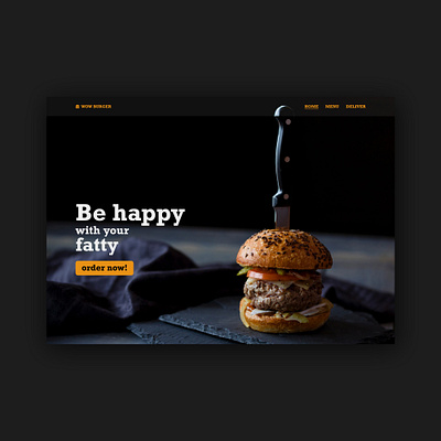 Wow Burger - Landing page burger concept figma food landingpage restaurant ui uiux user interface web webdesign website