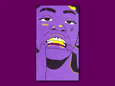 Grillz baby hair black black woman ghetto gold grillz hip hop hip hop illustration latinamerica madewithcoolors poster poster design tattoo urban urban art