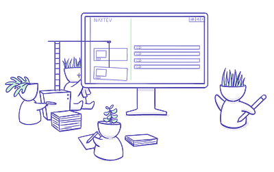 Lil dudes- for Naytev cartoon character characterdesign desk drawing illustration software house techno