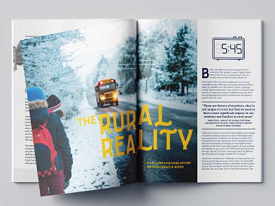 California School Board Association Spring Spread editorial editorial design education layout magazine design