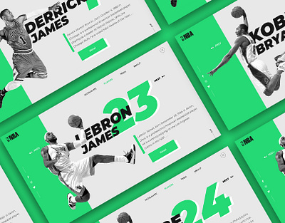 NBA-PLAYERS Concept adidas adobexd branding nba nike reebok sport ui ux web website