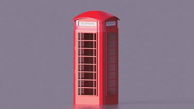 Simple Telephone 3d british c4d cinema 4d phonebooth red telephone