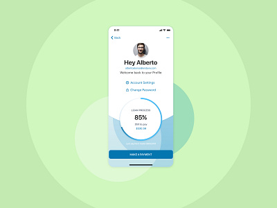 PayProfile I Profile I Daily UI I Challenge 006 app challenge challenge 005 clean daily 100 challenge dailyui design loan pay ui vector