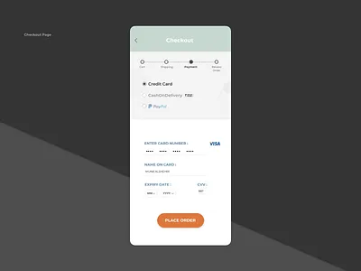 Checkout Page adobexd app checkout dailyui design iphone ui ux uxdesign