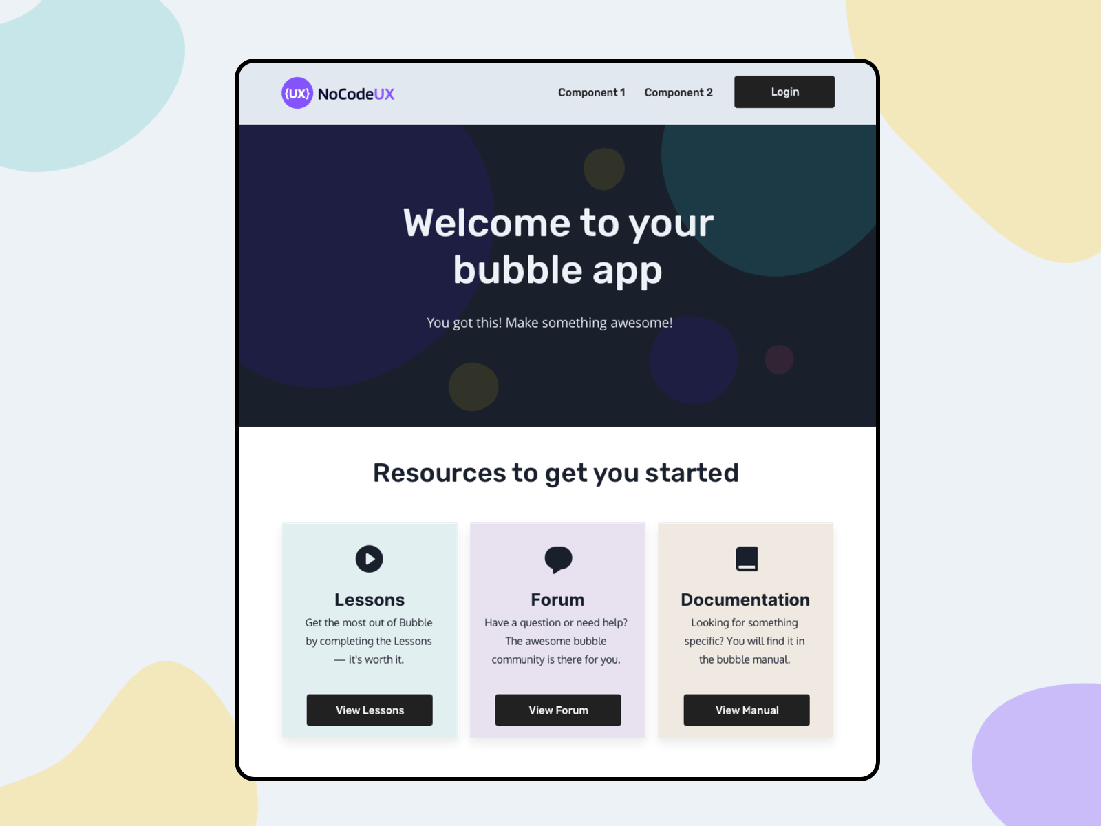 Landing Page For A NoCode Platform animation design landingpage ui design ux design web design