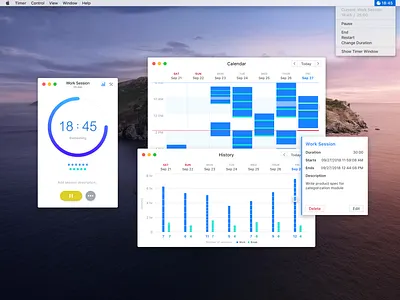 Pomodoro Timer macOS App - Light light light theme mac app macos native app pomodoro timer