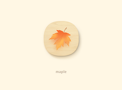 枫叶 icon maple leaf wood