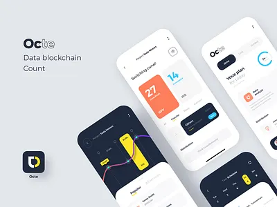 Octe Data statistics app design mobile ui ux