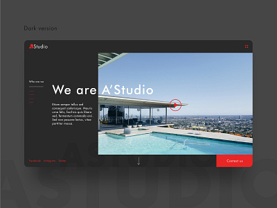 Landing page of a architectural design studio architechture branding clean ui design homepage landing page logo minimalism minimalist studio typography ui ui ux ui design web webdesign webflow website