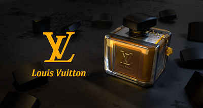 LV perfume c4d design logo