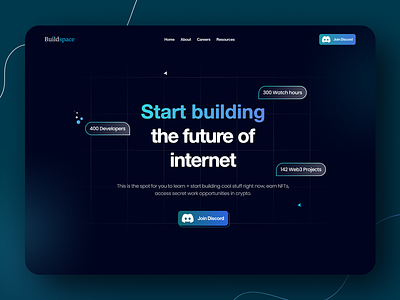 build space - Landing page 3d animation cast study dark mode home page landing page minimal ui modern ui motion graphics