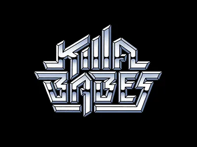 Killa Babes chrome logo typography