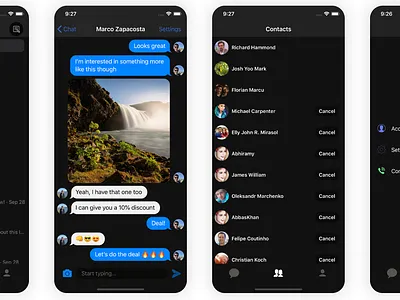 Chat App Dark Mode chat chat app chatting dark dark app dark mode dark theme dark ui