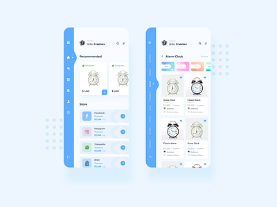 E Commerge app blue clean clean design design ecommerce minimalism mobile mobile app mobile design ui ux