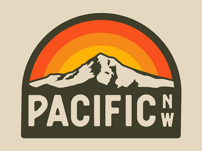 Pacific NW adventure badge design logo mt hood national park oregon outdoors pacific northwest patch retro vintage wilderness