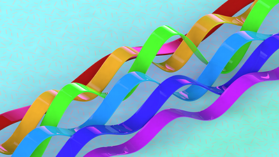 Rainbow 3d c4d design geometrical vector