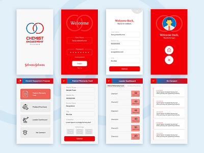 Chemist Engagement app doctor healthcare interface patient pharmaceutical prototype screen user experience web
