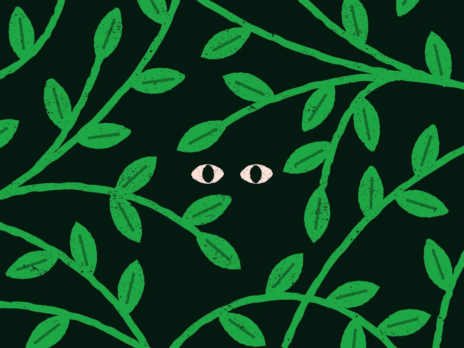 Vectober 14 - Overgrown eyes flat hide illustration inktober inktober2019 texture vectober vectober2019 vines