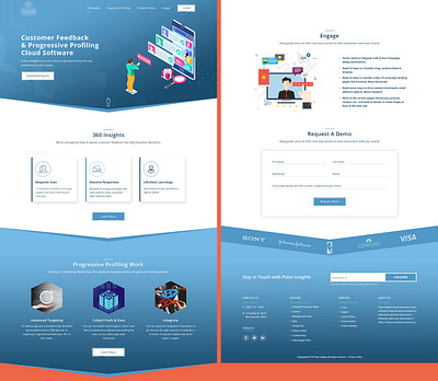 Pulse design illustration ui web website