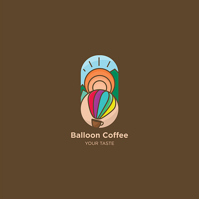 Balloon Coffee Logo illustration artwork design flat flat icon graphic design icon illustration inspiration logo vector