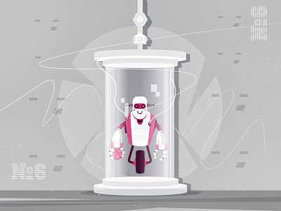 Experiment №6 - Weekly warm up 2d character character design design draw dribbble dribbble best shot experiment factory flat illustration illustrator mongolia robot robot illustration robots sticker vector weekly challenge weekly warm up