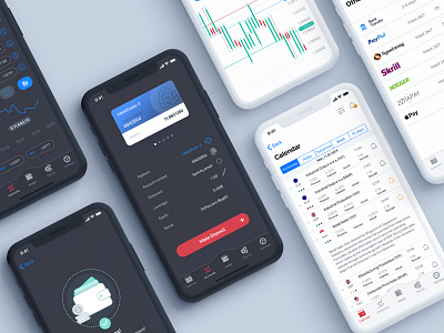 Trading App app application dribble figma finance investment ios iphone iphone x material ui trading ui ux