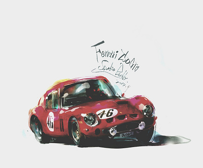 Ferrari 250gto - 20190713 carillustration character corel painter digital art illustration