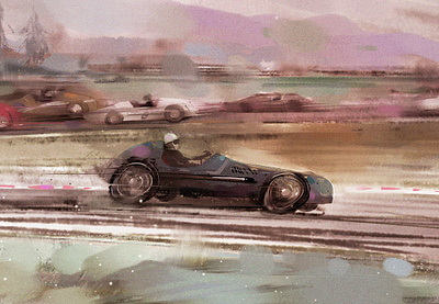 201311 carillustration corel painter digital art illustration vintagecar