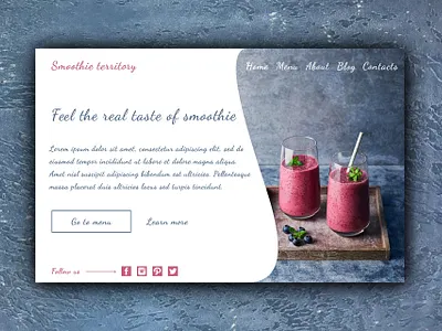 Taste of smoothie design landing page ui ui design ux web web design webdesign website website design