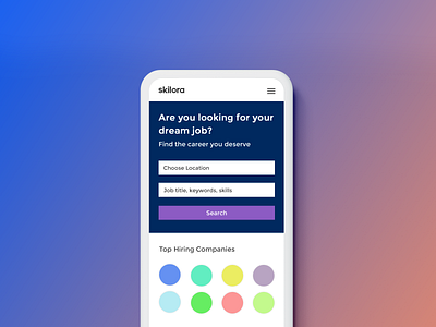 Skilora job portal - Mobile view adobe adobe xd design job listing job portal mobile view mockup responsive responsive design skilora skilora jobs ui website xd