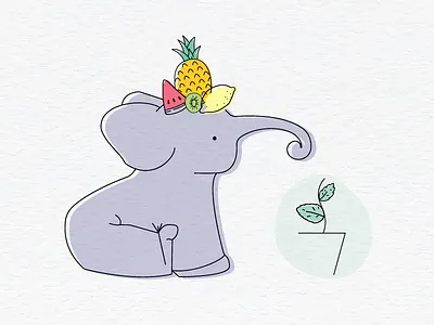 Elephant <3 adobe illustrator animal elephant graphic design helping animal illustration poster poster art