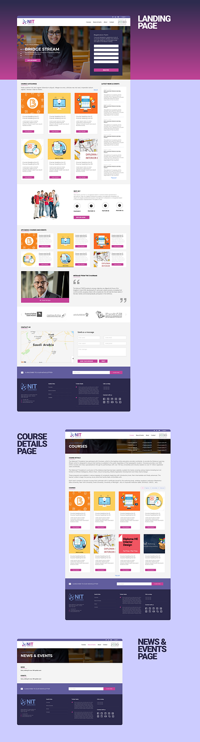 NIT web redesign branding design flat icon typography ui ux web